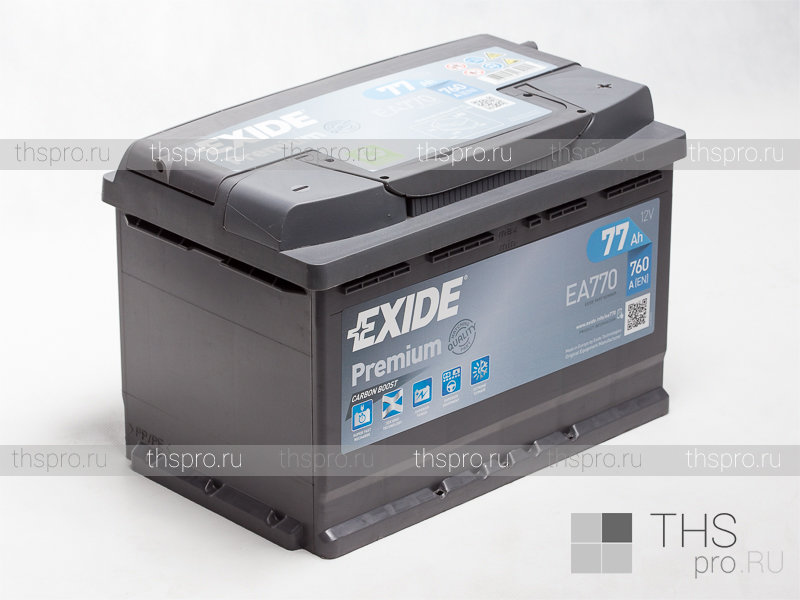 Exide EA770. Starterbatterie Exide 77Ah 12V