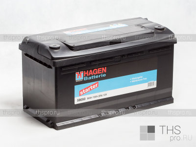 Аккумулятор HAGEN  90Ah EN720 о.п.(353х175х190) (59050)
