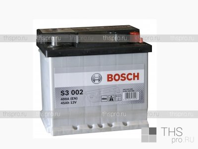 Аккумулятор BOSCH S3 002 45Ah 400A (EN) о.п.(207х175х190) 545 412 040
